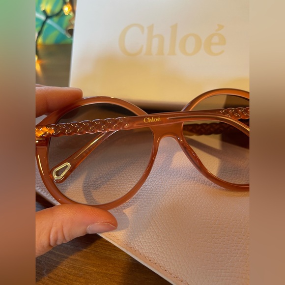 Chloe round “Billie” sunglasses, pink main image 7